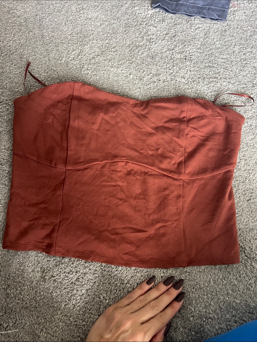a new day Rust Orange Strapless Tie-Detail Tube Top